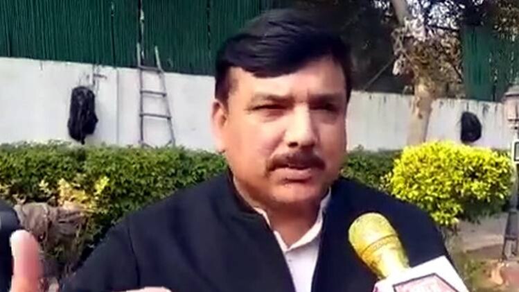 आप सांसद संजय स‍िंह(वीड‍ियो स्क्रीनशॉट)