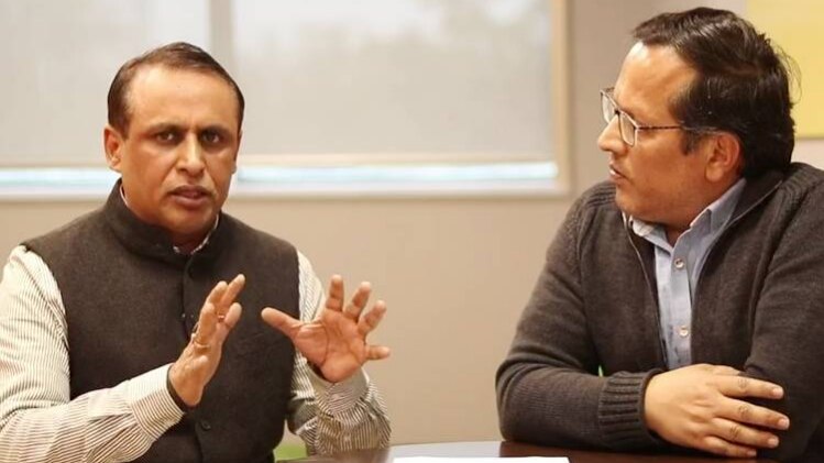 राहुल मिश्र और इंडिया टुडे के संपादक अंशुमान तिवारी