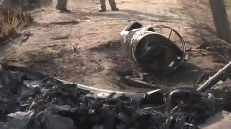 कुशीनगर में जगुआर विमान क्रैश (ANI)