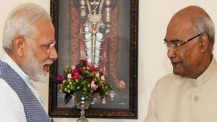 पीएम मोदी के साथ राष्ट्रपति रामनाथ कोविंद