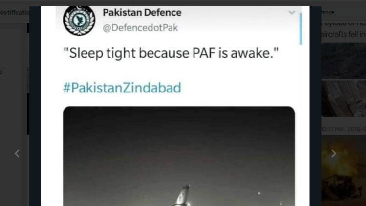 पाकिस्तान डिफेंस नाम से एक ट्विटर हैंडल है