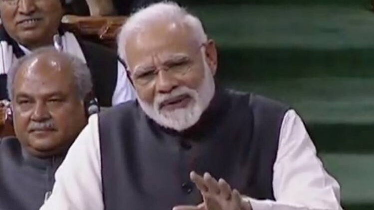 राष्ट्रपति के अभिभाषण पर धन्यवाद प्रस्ताव के मौके पर पीएम मोदी(फोटो-ANI)