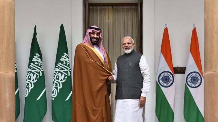 पीएम मोदी के साथ सऊदी क्राउन प्रिंस (फोटो- PIB)