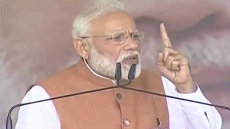 मेरठ में चुनावी रैली के दौरान पीएम मोदी