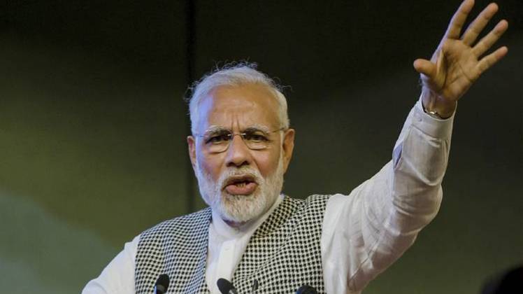 आजतक पर नरेंद्र मोदी