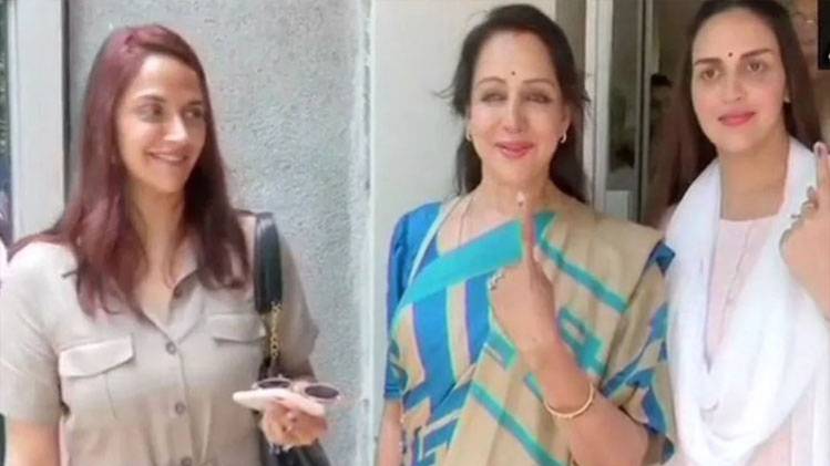 हेमा मालिनी ने डाला वोट