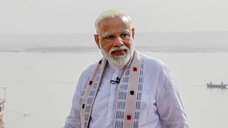 आजतक पर नरेंद्र मोदी