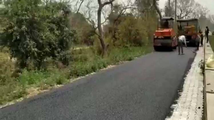 शामली में सड़क निर्माण