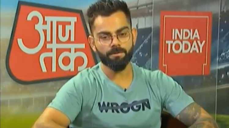 आजतक पर विराट कोहली
