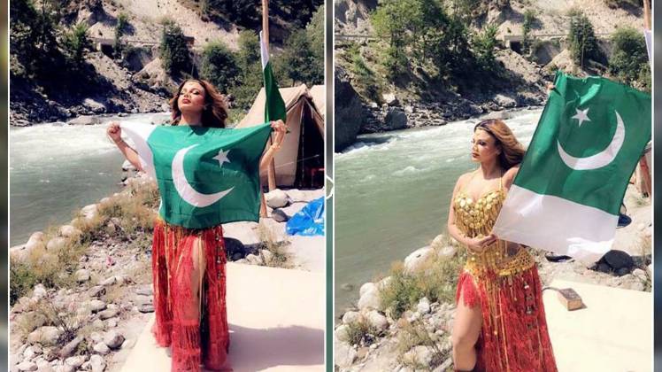 पाकिस्तानी के झंडे में राखी सावंत का पोज, भड़क गए फैंस
