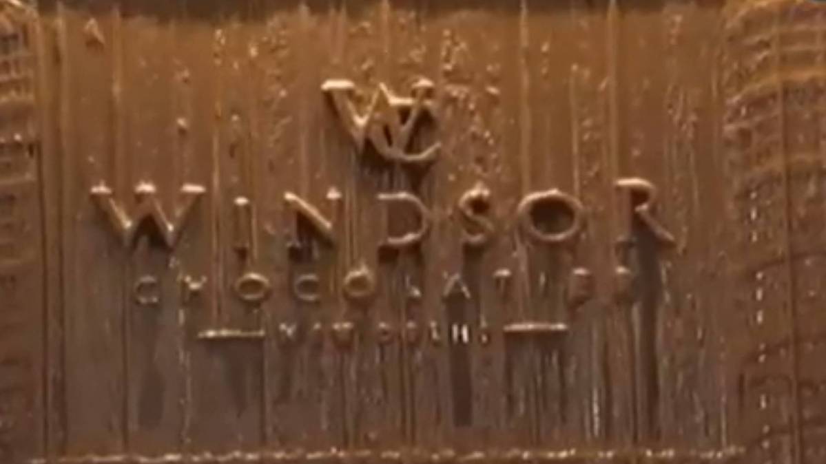 गुरुग्राम में बना चॉकलेट का फाउंटेन