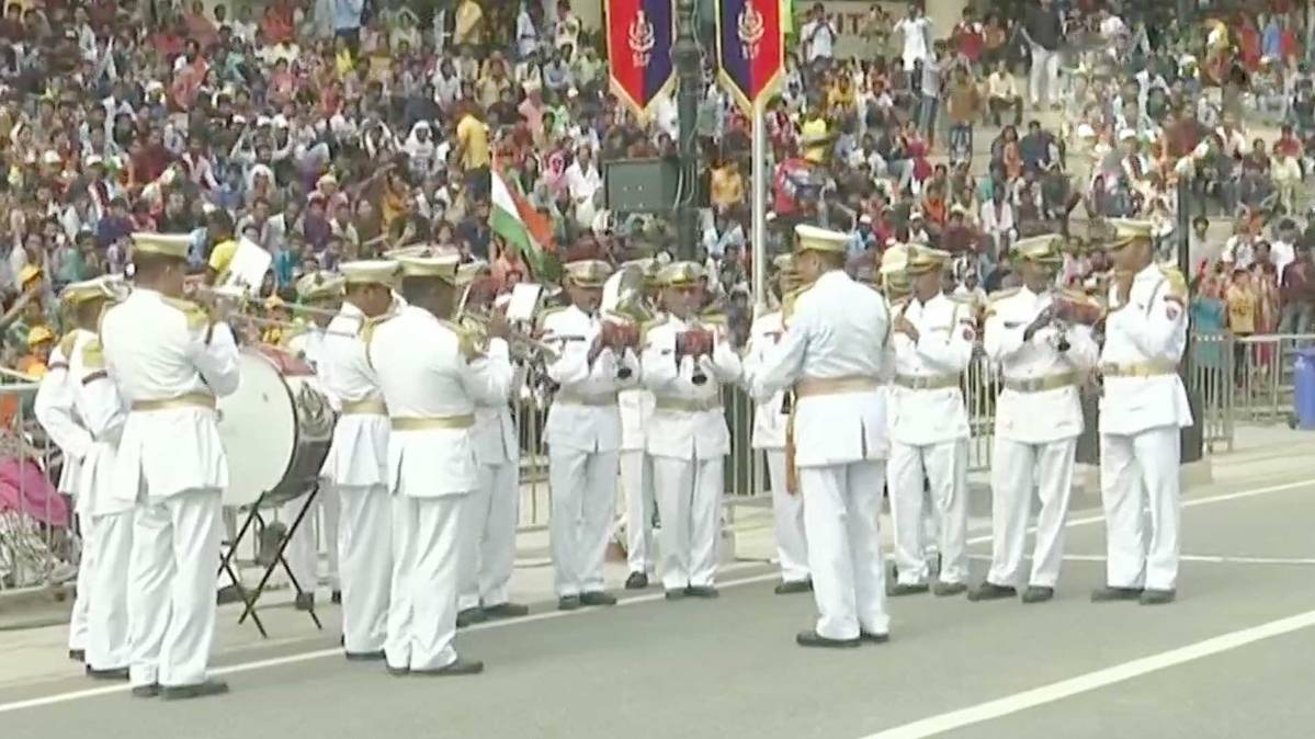 अटारी बॉर्डर का नजारा (फोटो-ANI)