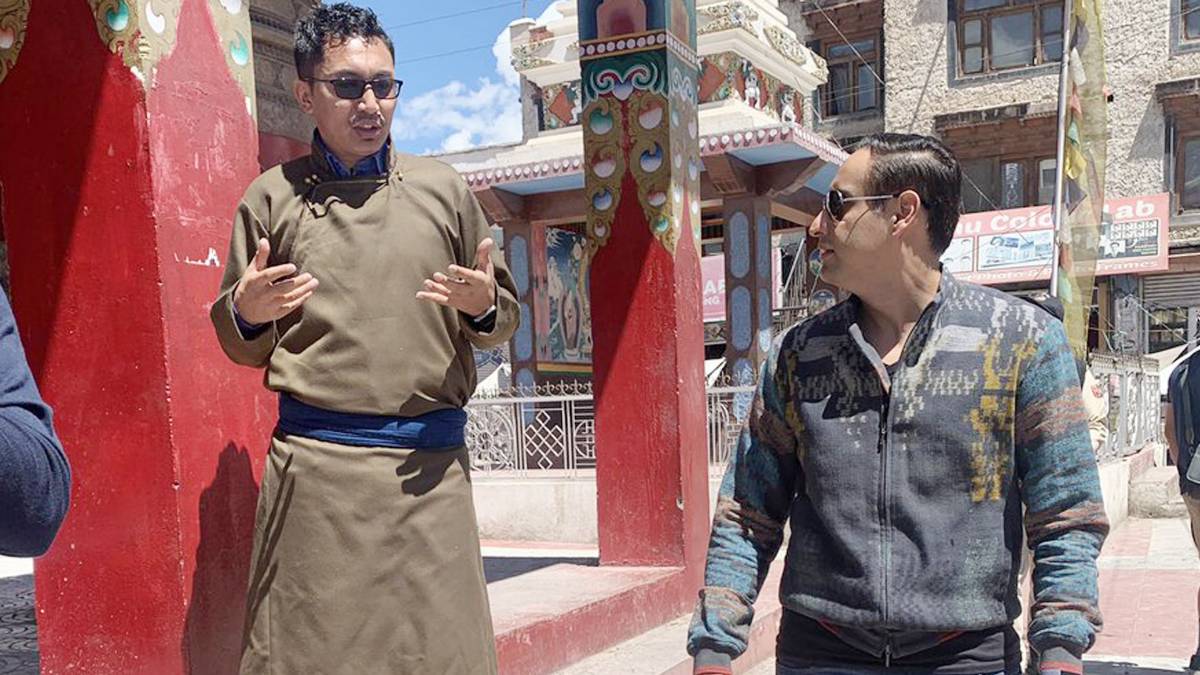 लद्दाख सांसद जामयांग और राहुल कंवल(फोटो-Twitter)