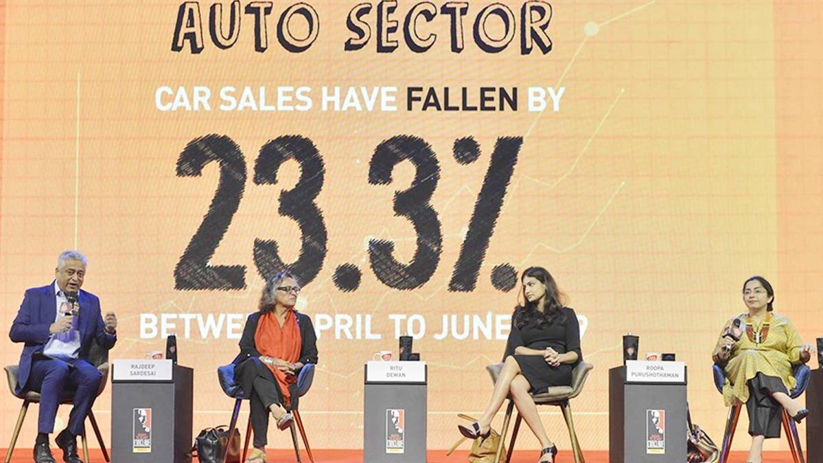 Rajdeep Sardesai, Ritu Dewan, Roopa Purushothaman and Shamika Ravi