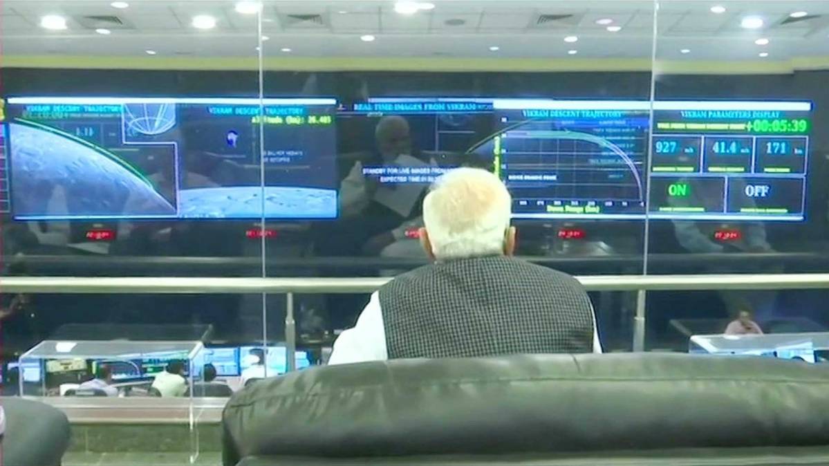 चंद्रयान-2 की लैंडिग के आखिरी समय की तस्वीर (फोटो-ANI)