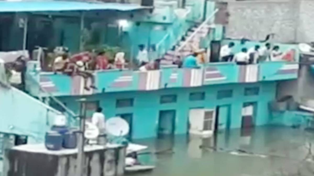 कोटा में डूबे हजारों मकान (Video Grab)