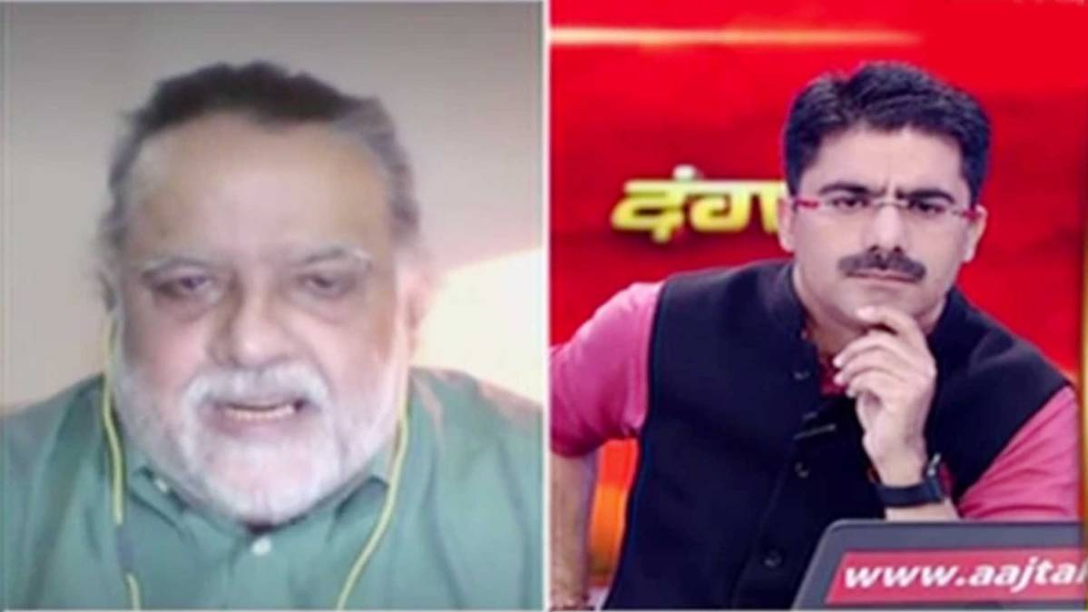 रोहित सरदाना और पाकिस्तानी पत्रकार माइद अली