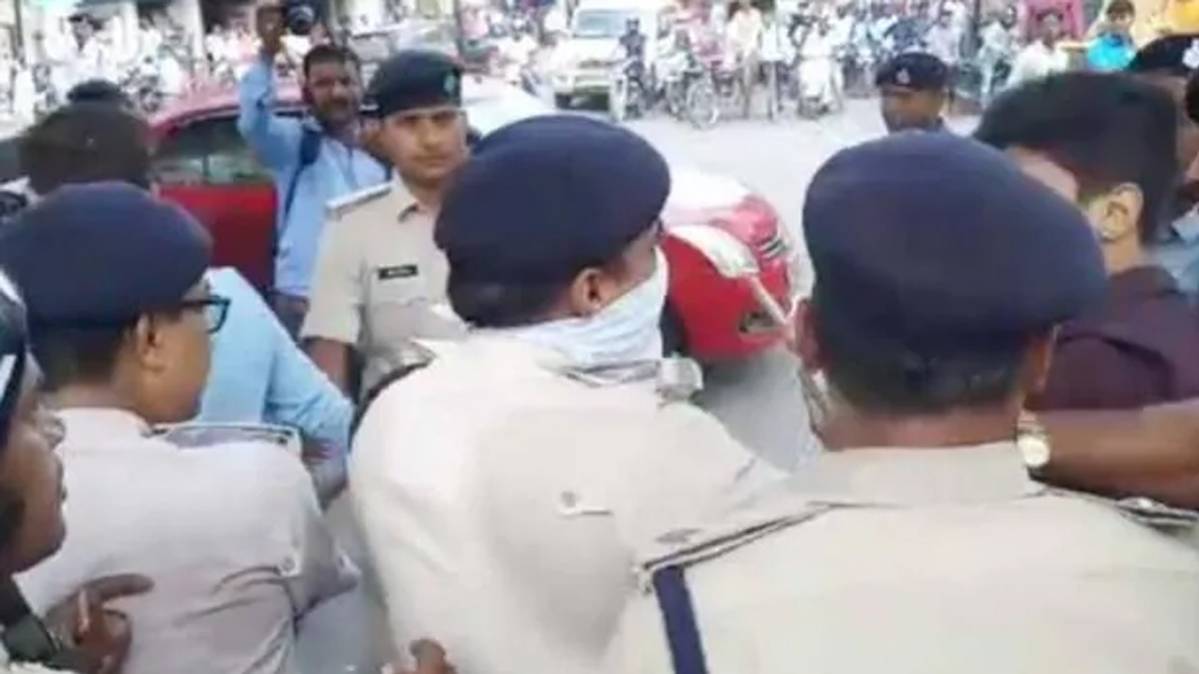 पटना में सीट बेल्ट को लेकर बवाल