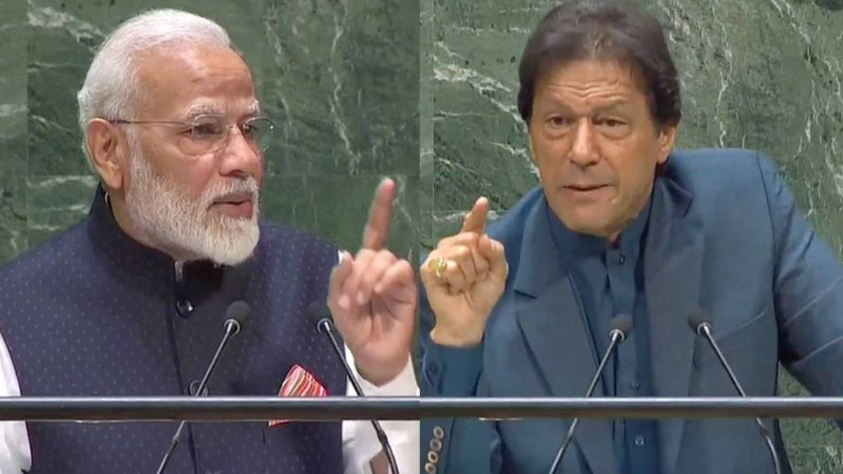 संयुक्त राष्ट्र महासभा के 74वें सत्र में पीएम मोदी और इमरान खान