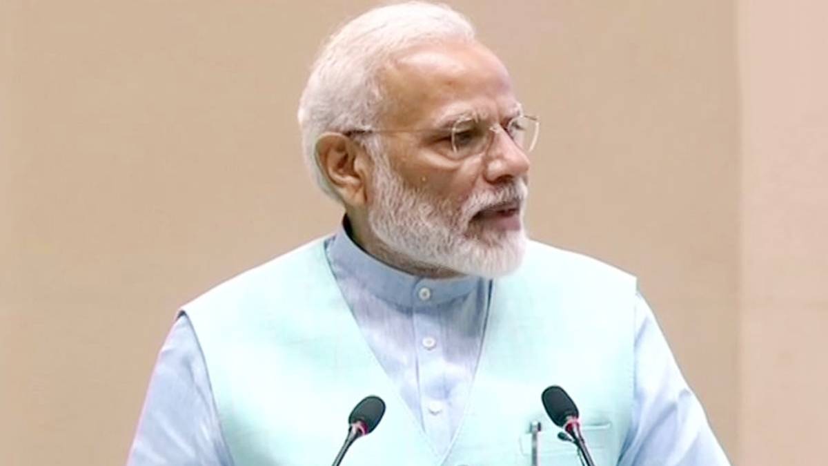 गुजरात भवन में पीएम मोदी का उद्घाटन संबोधन(फोटो-ANI)