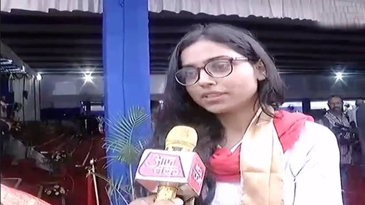 राष्ट्रपति के हाथों सम्मानित होने वाली छात्रा