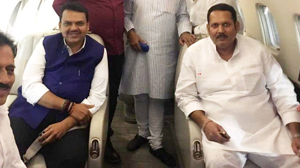 सीएम फडणवीस के साथ उदयन राजे भोसले (फोटो-@sahiljoshil)