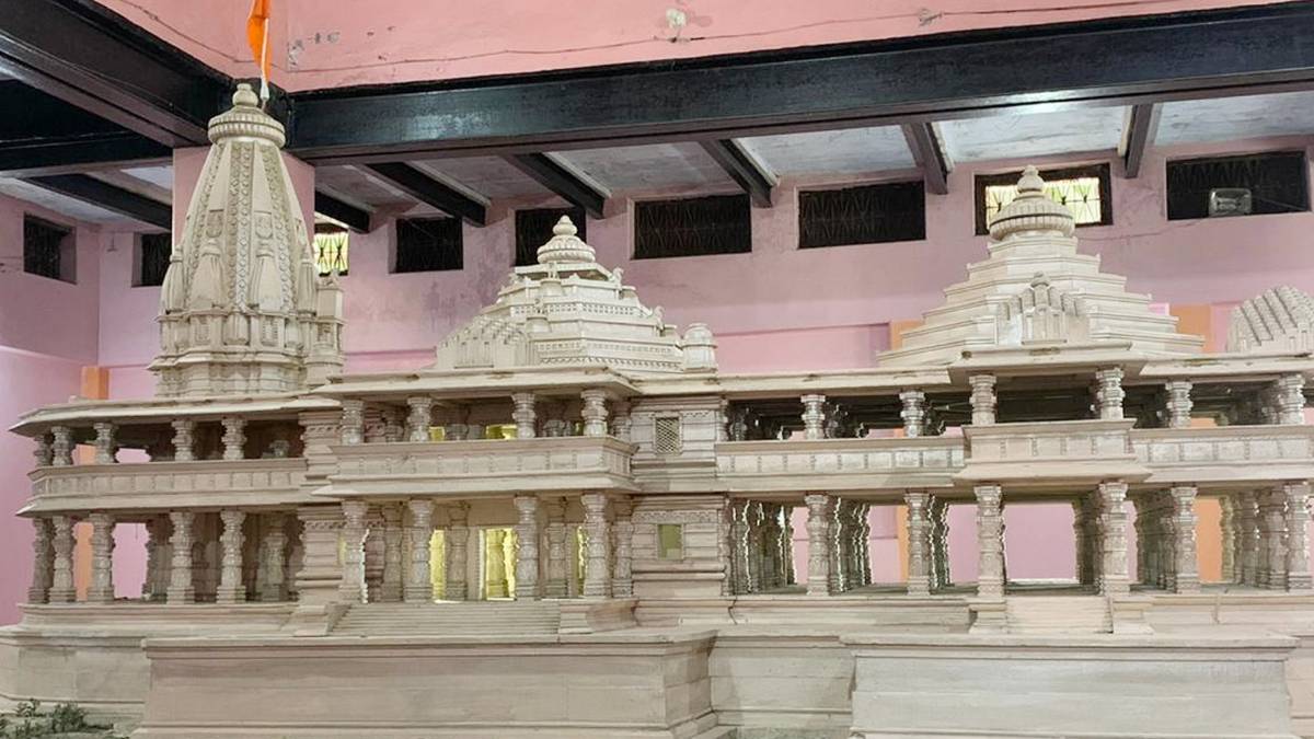 अयोध्या में राम मंदिर का प्रस्तावित मॉडल