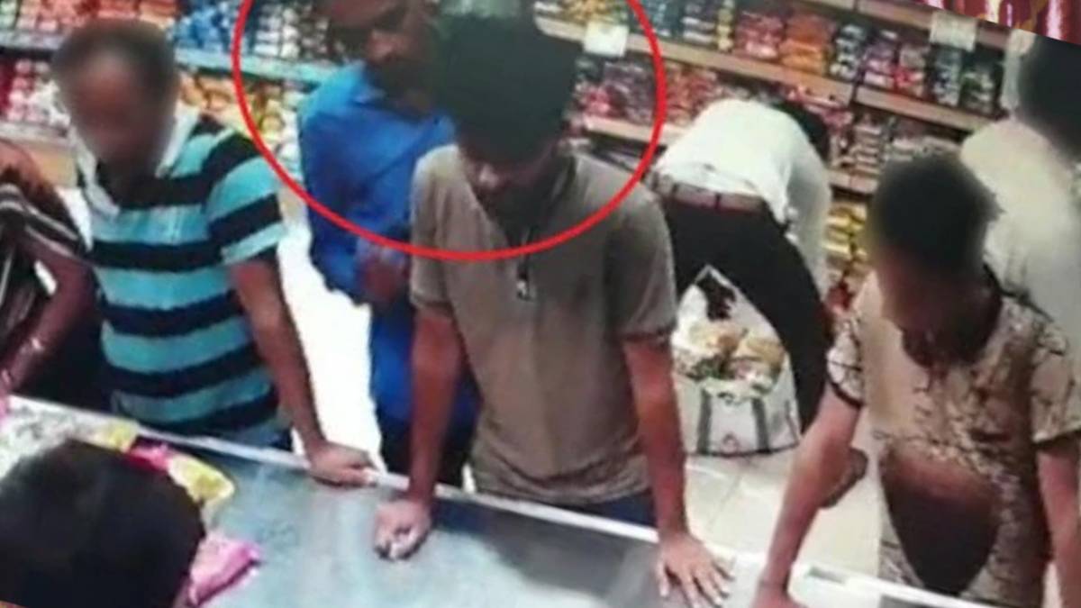 सूरत में एक मिठाई की दुकान पर CCTV  में कैद आरोपी