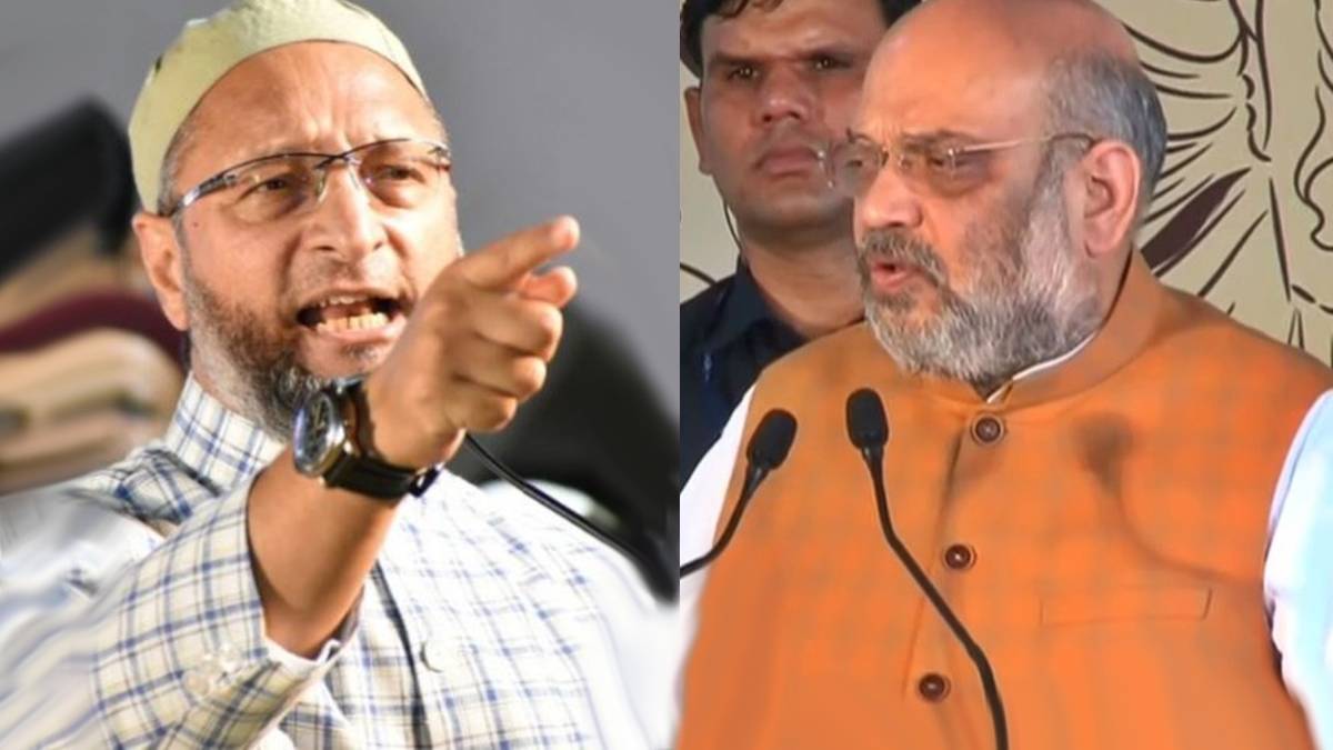 असदुद्दीन ओवैसी बनाम अमित शाह(फाइल फोटो)