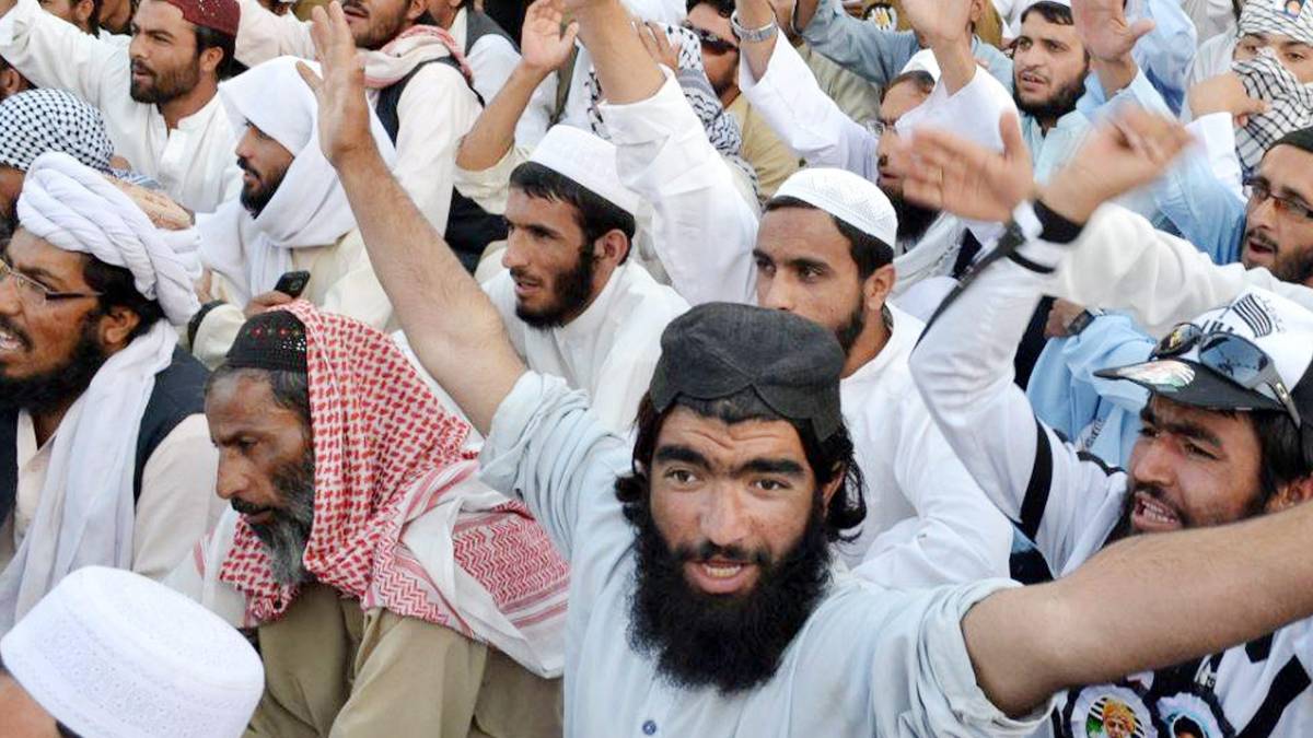 क्वेटा में JUI-F के समर्थकों का धरना (फोटो-IANS)