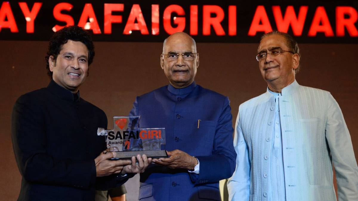 सफाईगीरी अवार्ड्स से सम्मानित सचिन