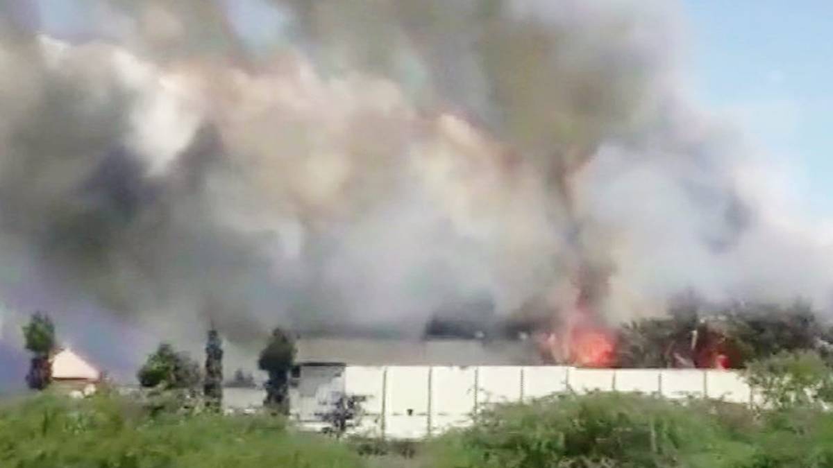 मसाला फैक्ट्री में आग (ANI)