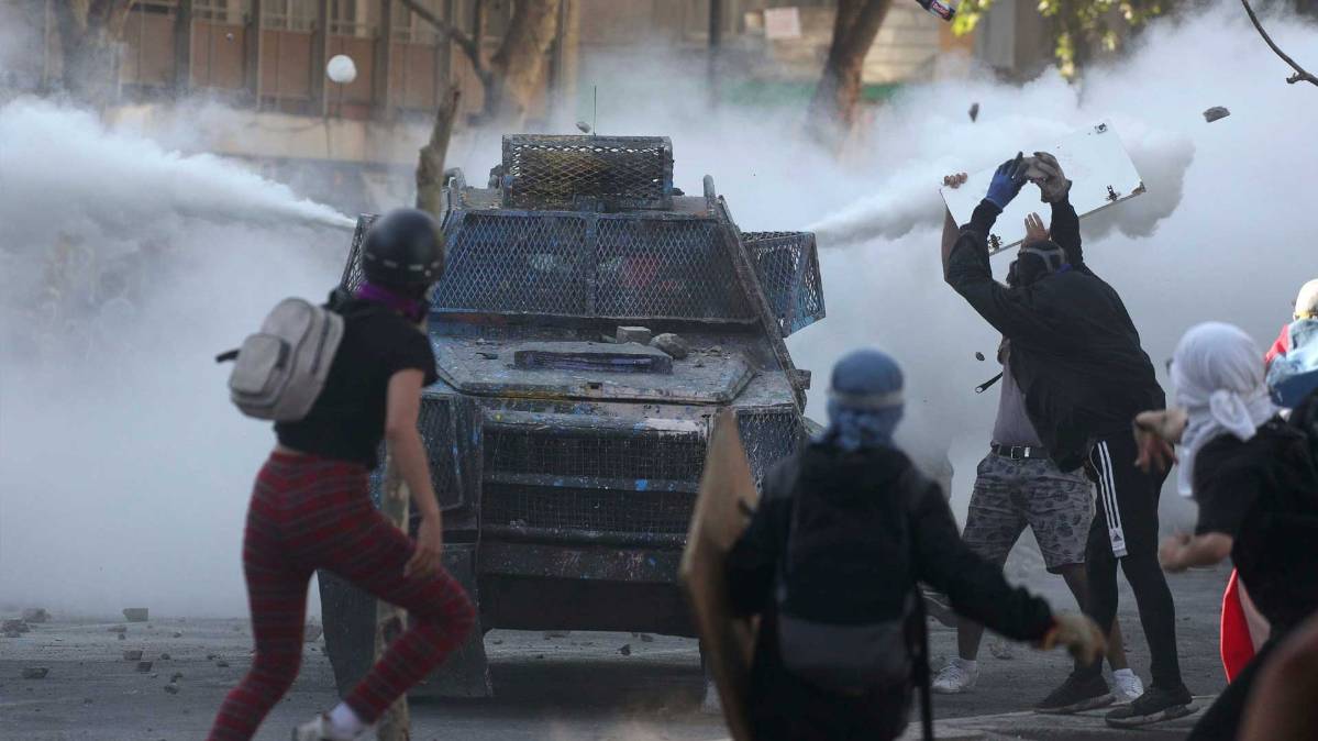 चिली में विरोध प्रदर्शन जारी (फोटो-PTI)