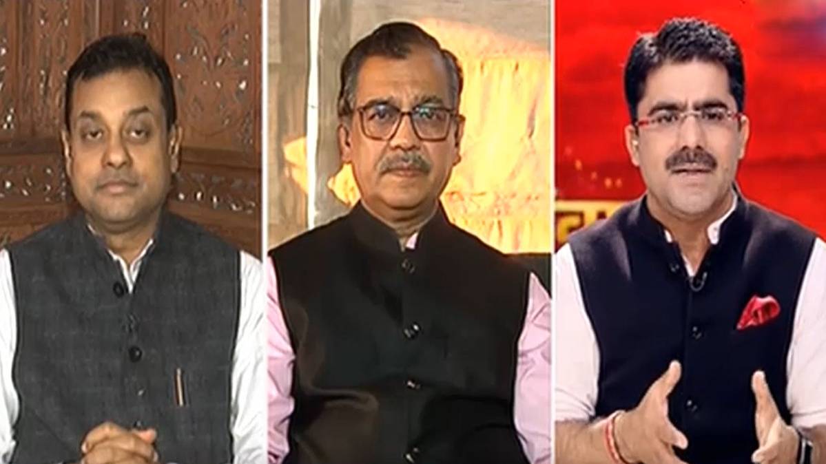 संबित पात्रा, उज्जवल निकम और एंकर रोहित सरदाना