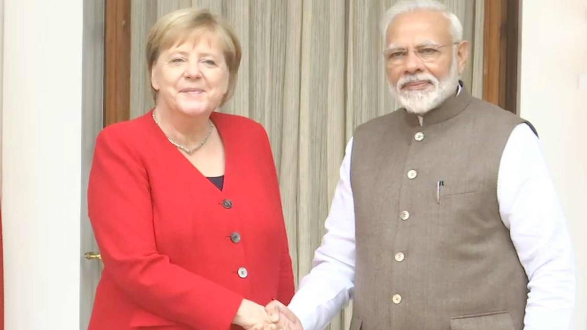 पीएम मोदी और एंजेला मर्केल (Image ANI)