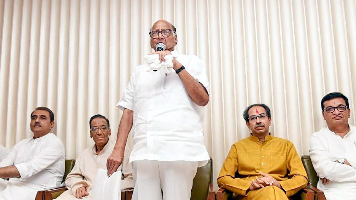 NCP-Congress-Shiv Sena के नेता (PTI)