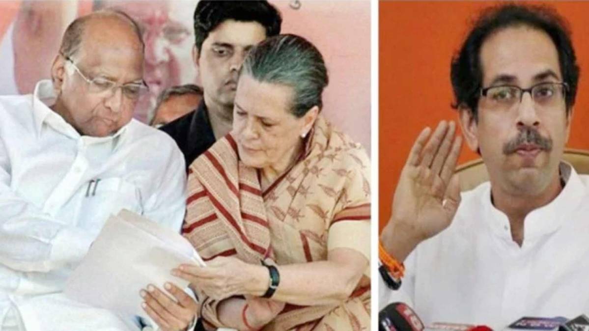 NCP chief Sharad Pawar, Shiv Sena Chief Uddhav Thackeray, Congress Chief Sonia Gandhi