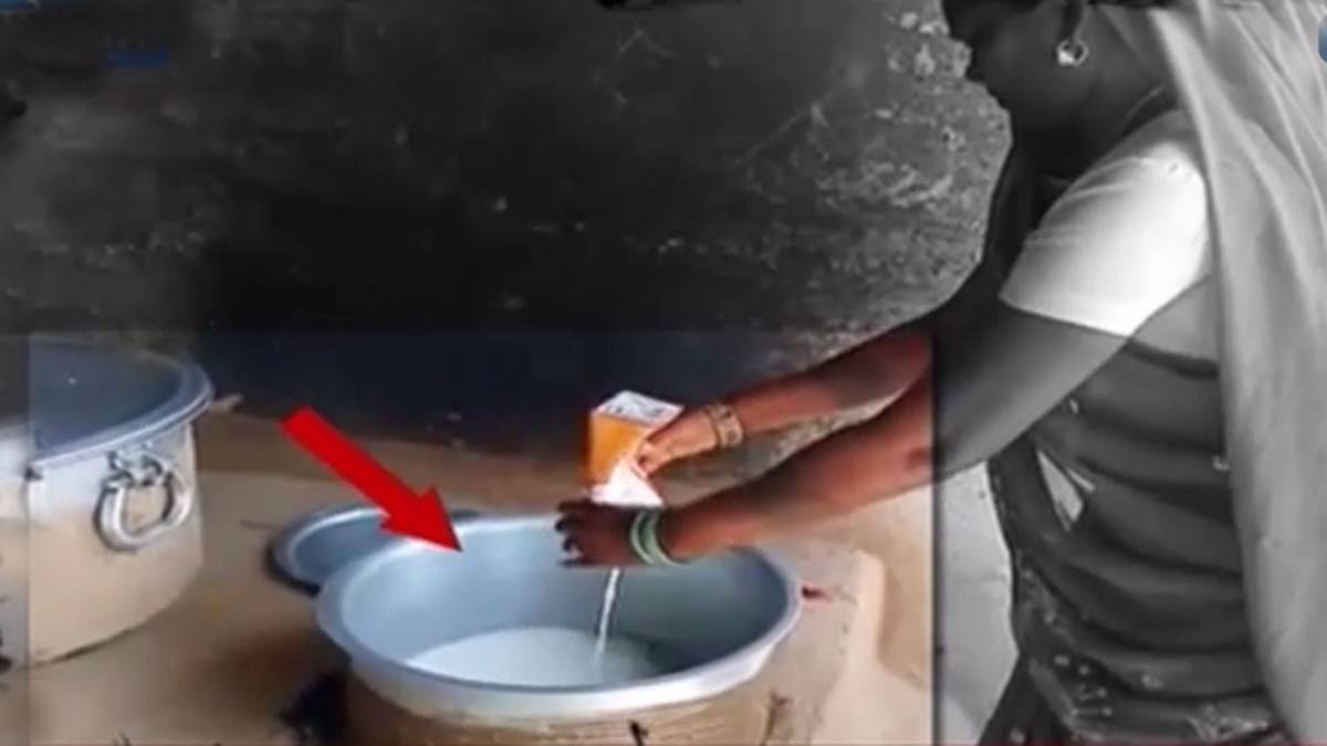 बच्चों के लिए 1 लीटर दूध में बाल्टी भर पानी