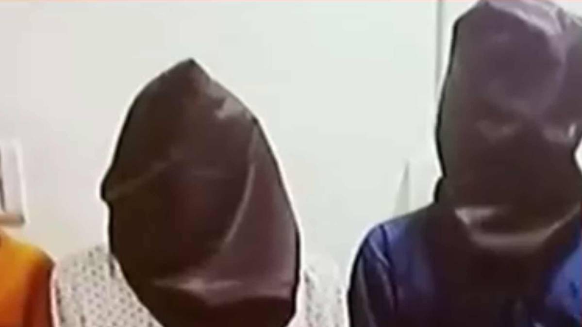 The accused- identified as Mohammad Areef (in yellow T-shirt), Jollu Shiva (in white shirt), Jollu Naveen (in blue shirt), and Chintakunta Chennakeshavulu (in orange shirt).