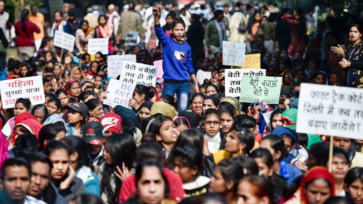 महिलाओं का प्रदर्शन (फोटो-PTI)