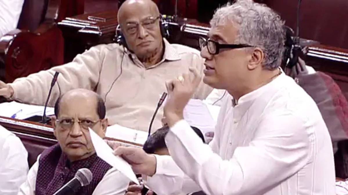 राज्यसभा में TMC सांसद डेरेक ओ ब्रायन(फोटो-RSTV)