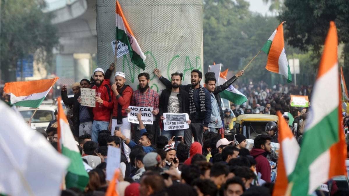 जामिया में विरोध प्रदर्शन