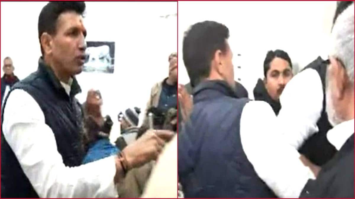 कार्यकर्ता पर भड़के जीतू पटवारी