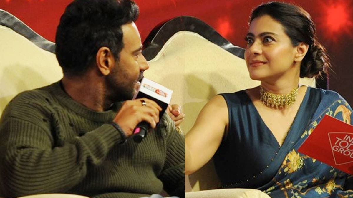 एजेंडा आजतक के मंच पर अजय देवगन और काजोल