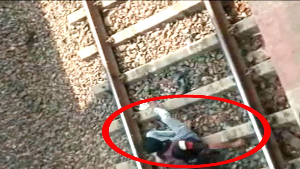 बाल बाल बचा युवक