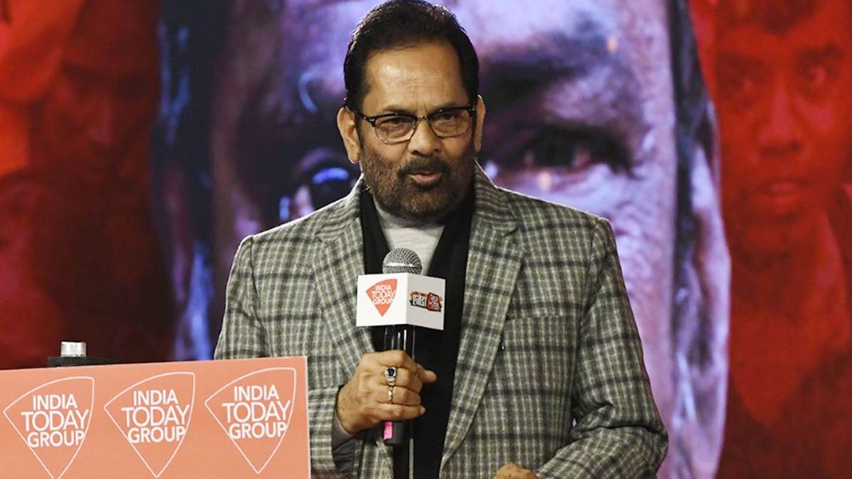 एजेंडा आजतक के मंच पर मुख्तार अब्बास नकवी