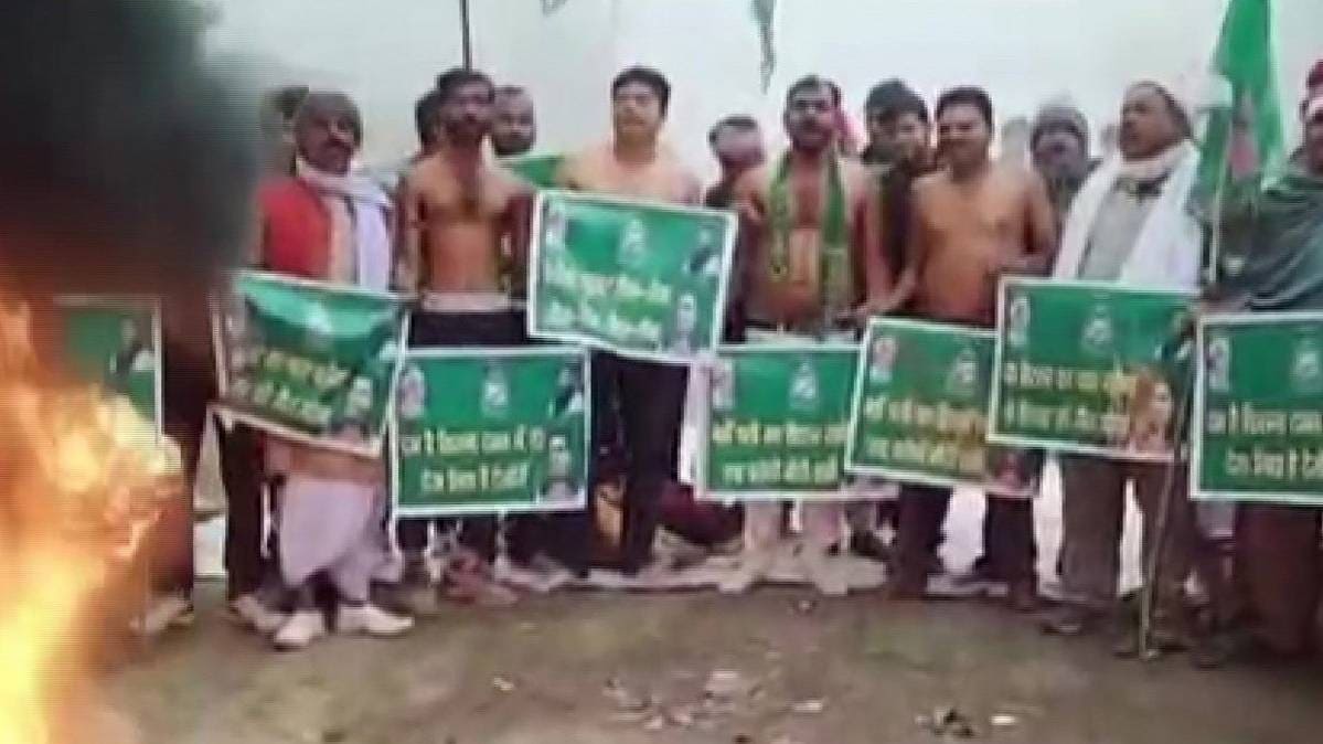RJD का बिहार बंद (Photo: ANI/Twitter)