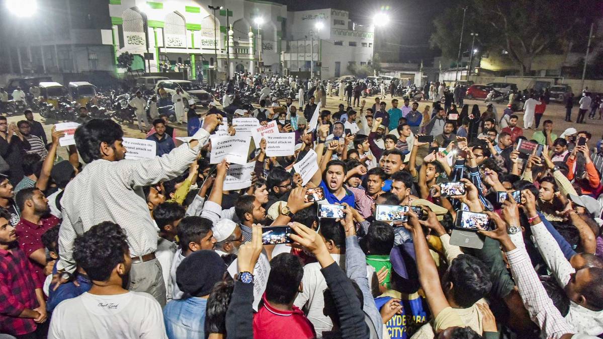 नागरिकता कानून के खिलाफ विरोध प्रदर्शन (फोटो-PTI)