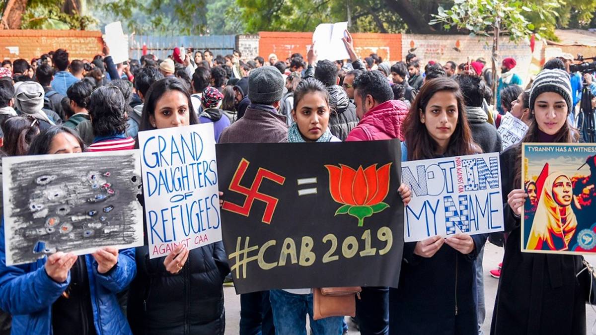 CAA के खिलाफ प्रदर्शन (PTI)