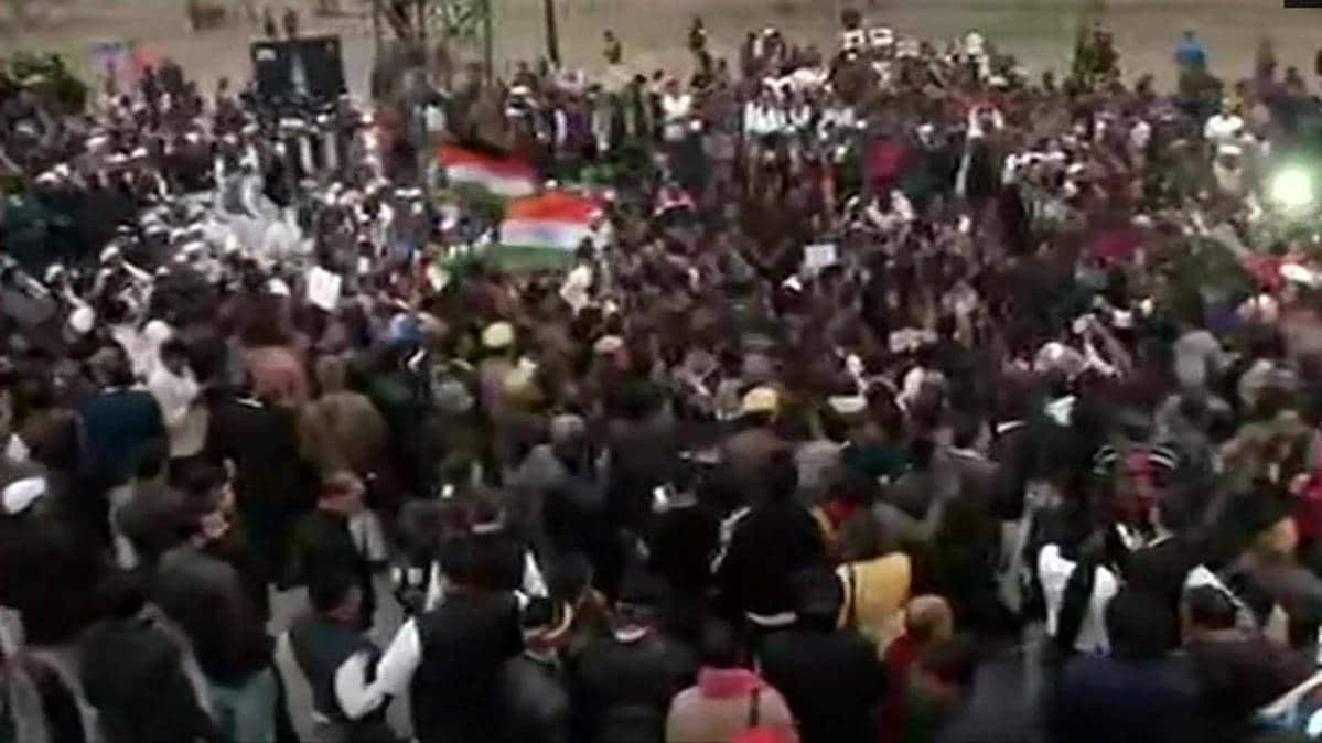 Student Protest over Delhi police Action aganist at India Gate (Photo ANI)